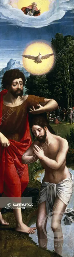 Baptism of Christ by Master of Female Half-Lengths, oil on panel, (a. 1500-1530), UK, England, London, Christie's Images