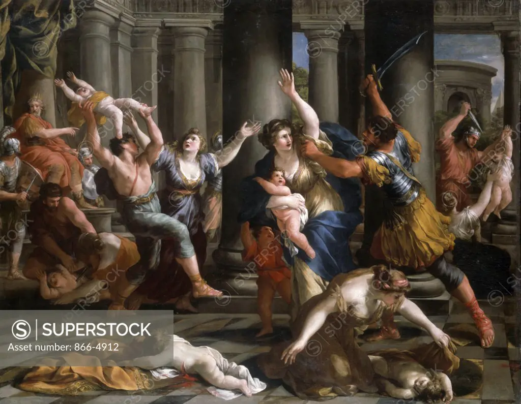 Massacre of Innocents by Giovanni Francesco Romanelli, painting, (1610-1662)