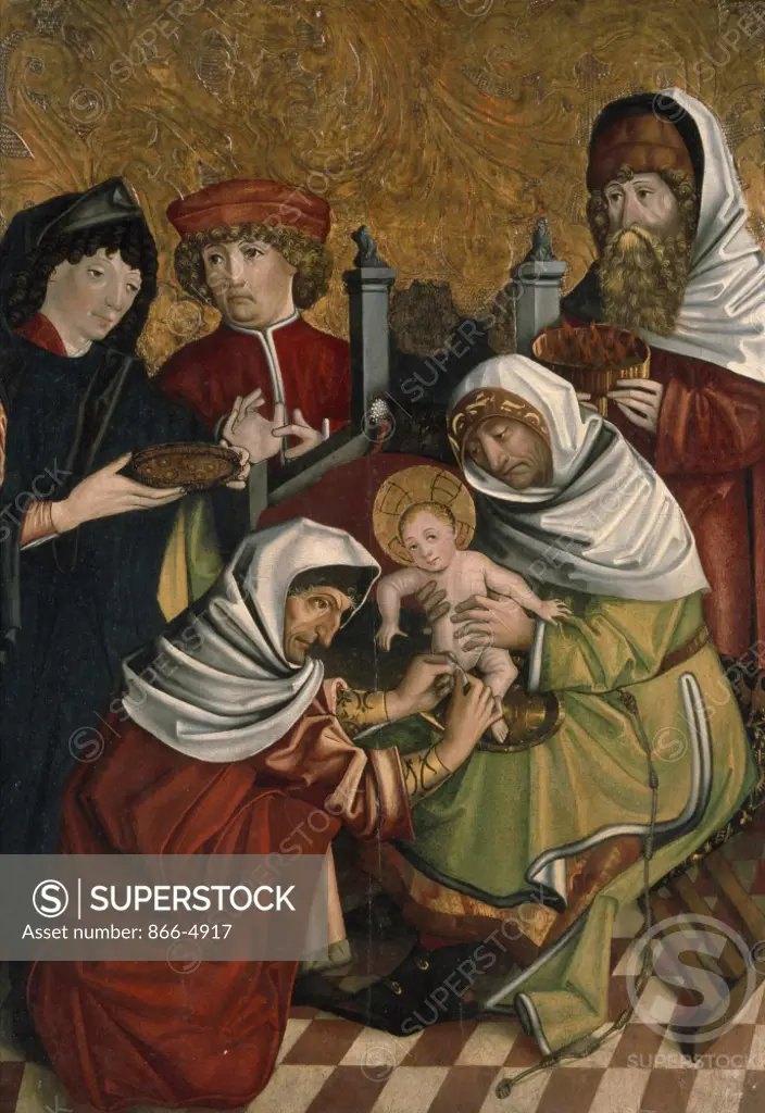 Circumcision by Circle of Martin Ernst, oil on panel, (15th C.), UK, England, London, Christie's Images