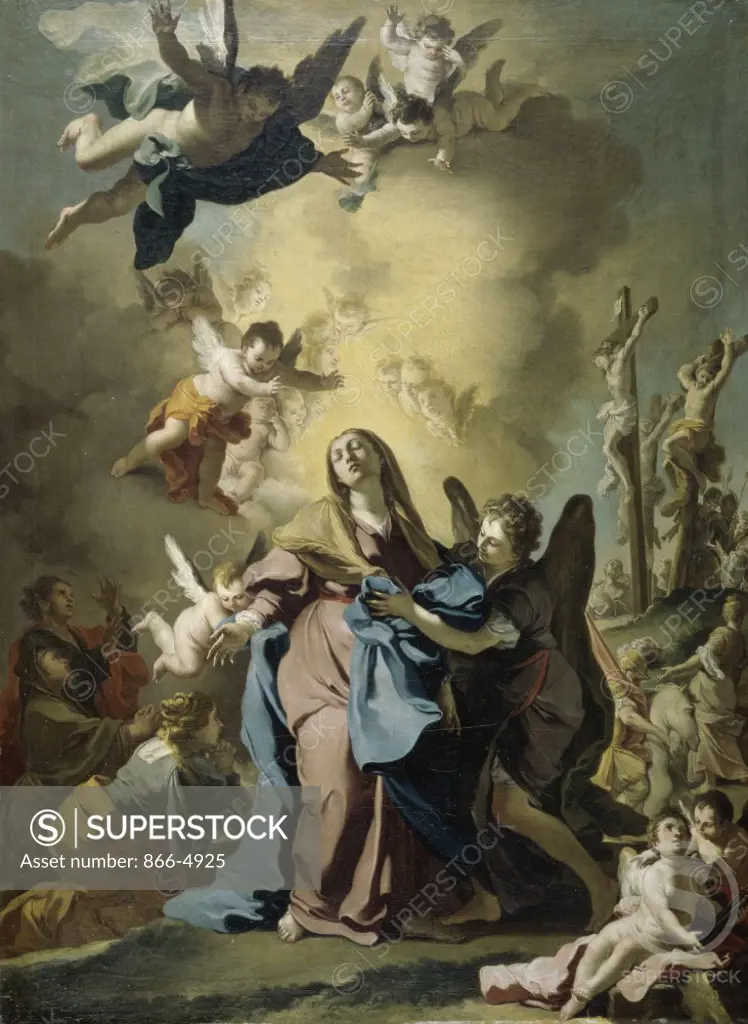 The Virgin Swooning on Calvary  Domenico Antonio Vaccaro (1678-1745/Italian)  Oil on Canvas  Christie's Images 