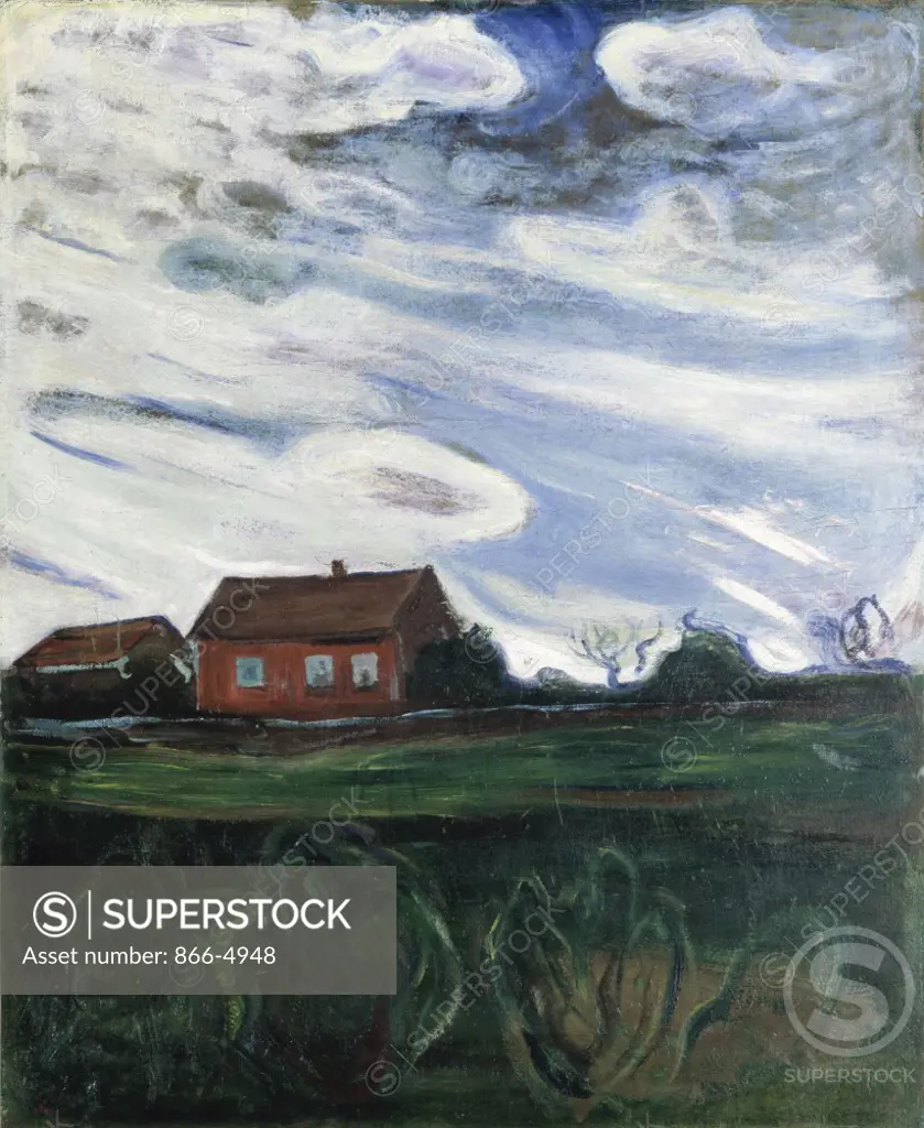 The Red House  c. 1902/05  Edvard Munch (1863-1944/Norwegian)     