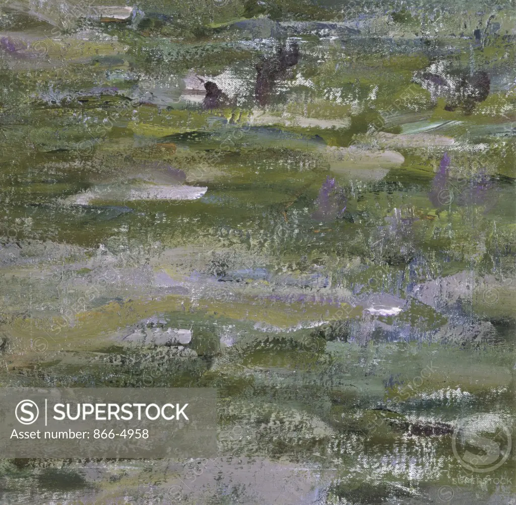 Study of Water Lilies  (Etude des Nympheas)  Claude Monet (1840-1926/French) 