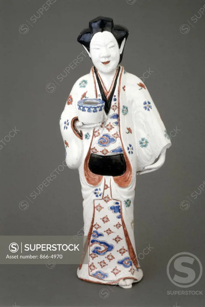 A Kakiemon Figure of a Lady  Late 17th. C.  Japanese Art 