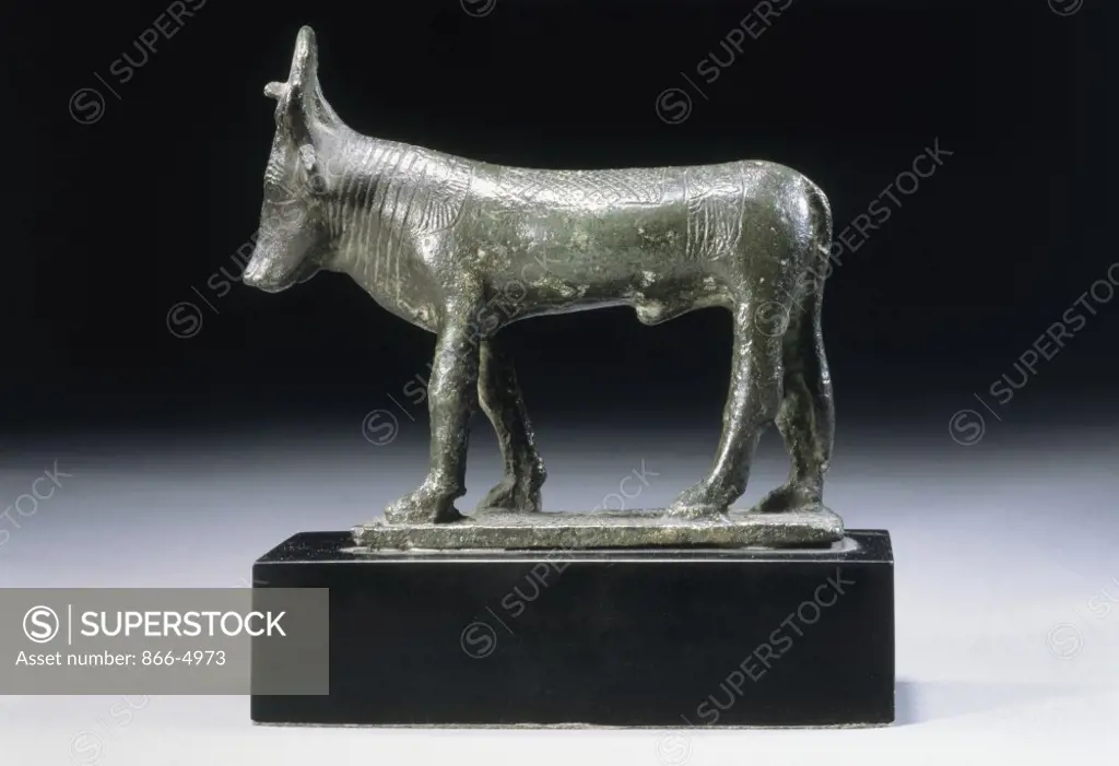 A Bronze Figure of an Apis Bull  600-400 B.C.  Roman Art 