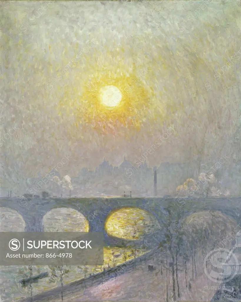 Sunset Over Waterloo Bridge 1916 Emile Claus (1849-1924/Belgian) Christies Images 
