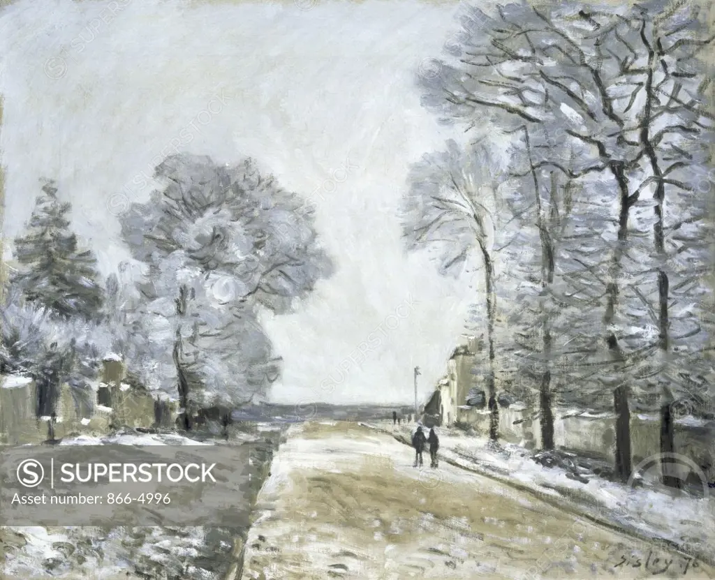 The Road, Effect of Snow  (La Route, Effet de Neige)  1876  Alfred Sisley (1839-1899/French)  Christie's Images