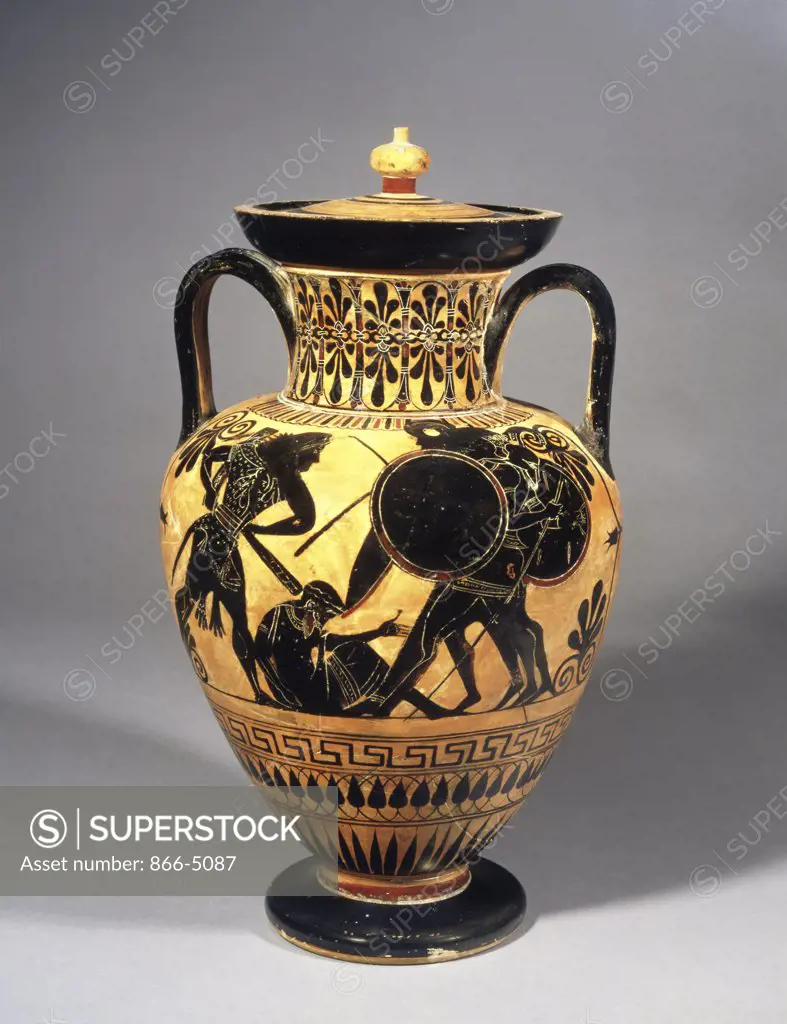 An Attic Black-Figure Lidded Amphora 600 B.C. Greek Art Christie's Images, London, England