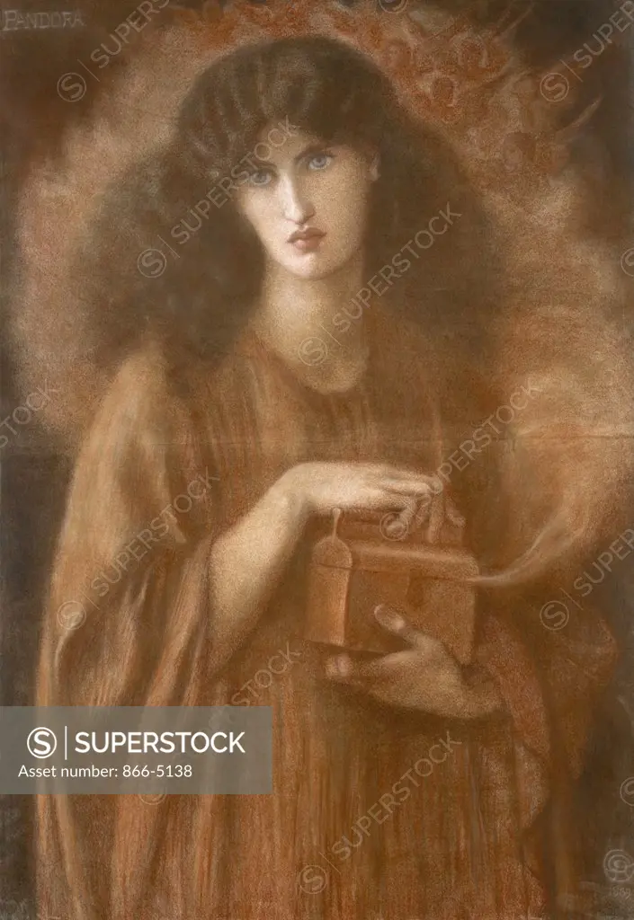 Pandora  1869 Rossetti, Dante Gabriel(1828-1882 British) Pastel Christie's Images, London, England 
