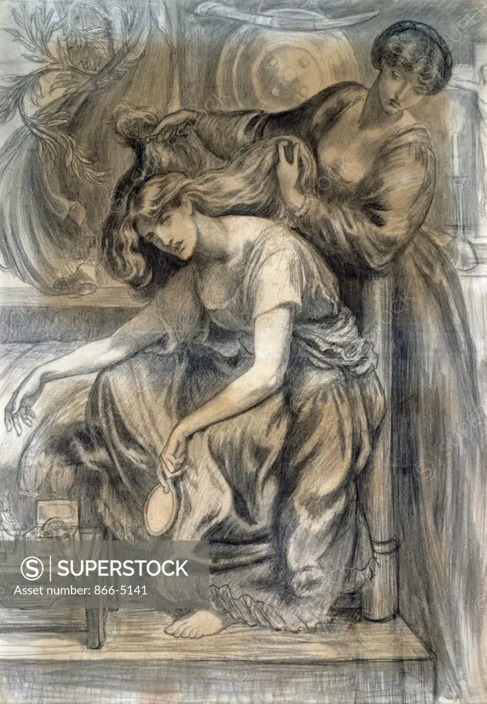 Desdemona's Death - Song  Rossetti, Dante Gabriel(1828-1882 British) Chalk Christie's Images, London, England 