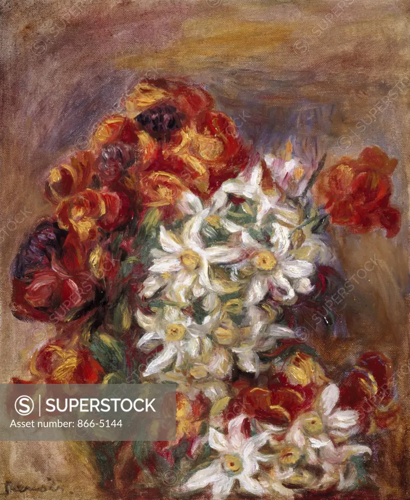 Fleurs 1908 Pierre Auguste Renoir (1841-1919 French) Oil On Canvas Christie's Images, London, England