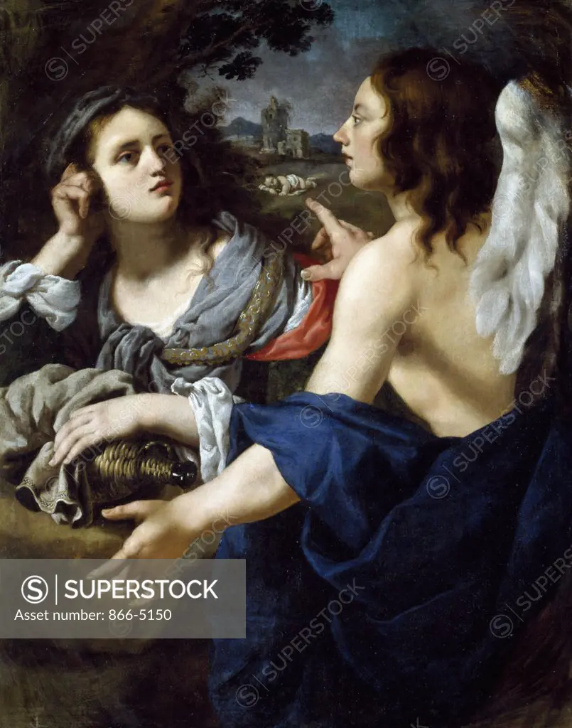 Hagar And The Angel Rosi, Alessandro (1627-1707)Italian Oil On Canvas Christie's Images, London, England