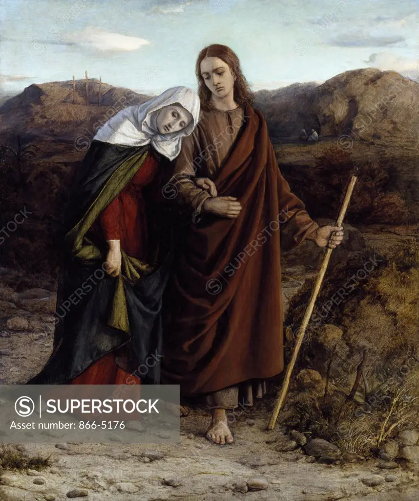 St. John Leading Home His Adopted Mother  Dyce, William(1806-1864 British) Oil On Panel Christie's Images, London, England 