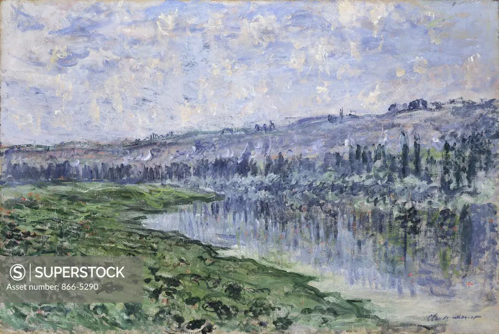 La Seine et Les Coteaux de Chantemsle 1880 Claude Monet (1840-1926 French) Oil On Canvas Christie's Images, London, England