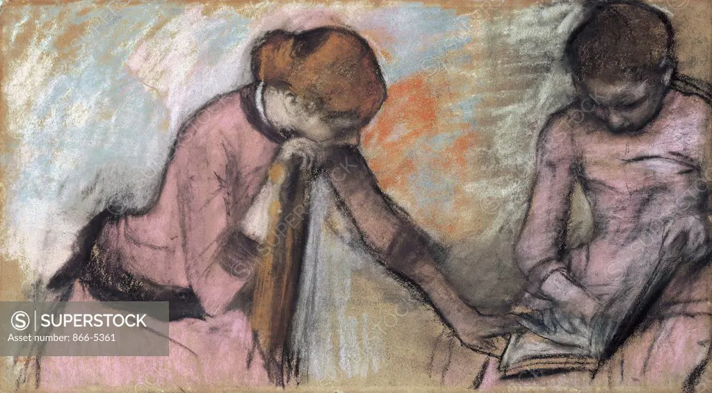 Jeunes Filles Regardant un Album 1884 Edgar Degas (1834-1917 French) Pastel on paper