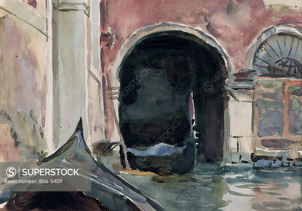 Venetian Canal John Singer Sargent (1856-1925 American) Watercolor & pencil