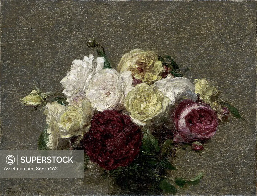Bouquet De Roses 1879 Henri Fantin-Latour (1836-1904 French) Oil on canvas