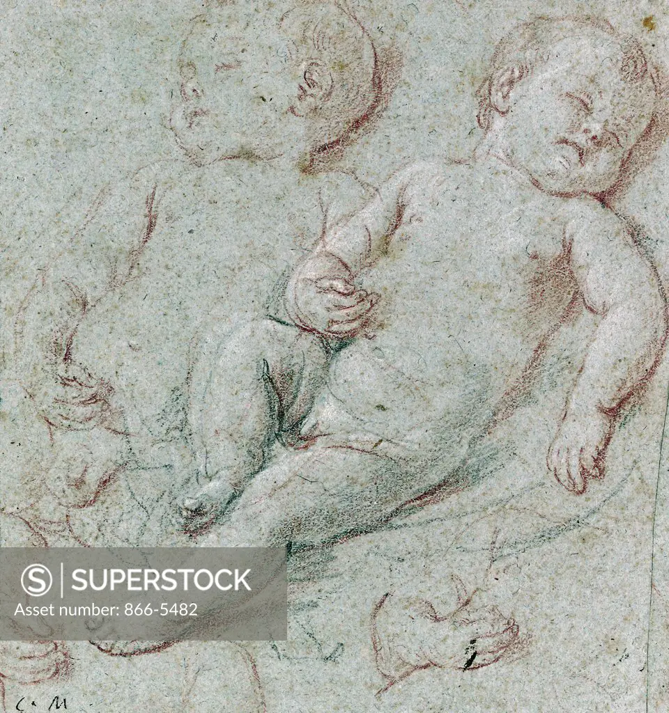 Two Studies of a Baby Sleeping Carlo Maratti (1625-1713 Italian) Chalk