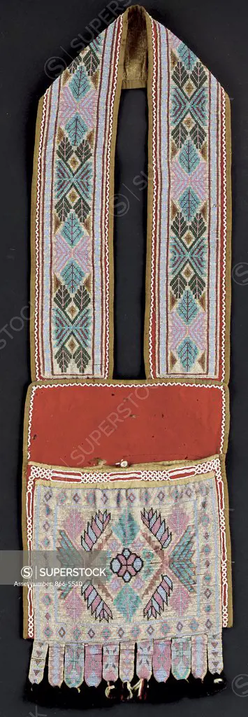 A Chippewa Loom-Beaded Bandoleer Bag Native American Art 