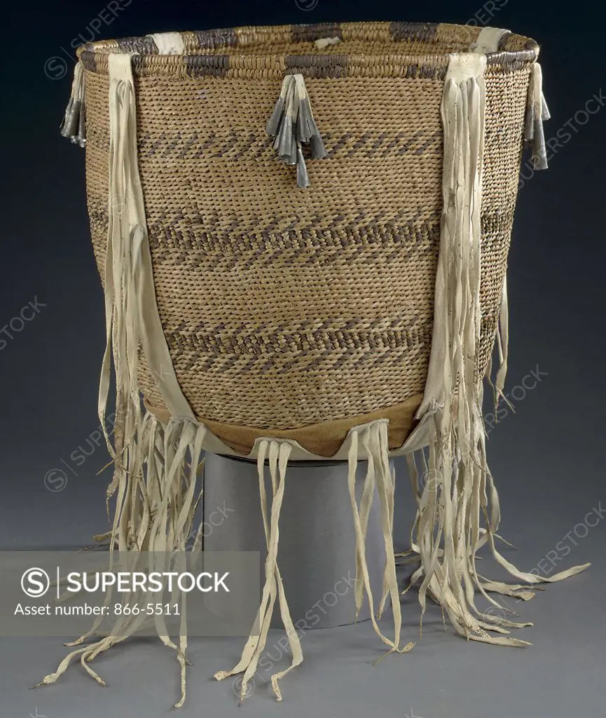 A Western Apache Twined Burden Basket Native American Art 