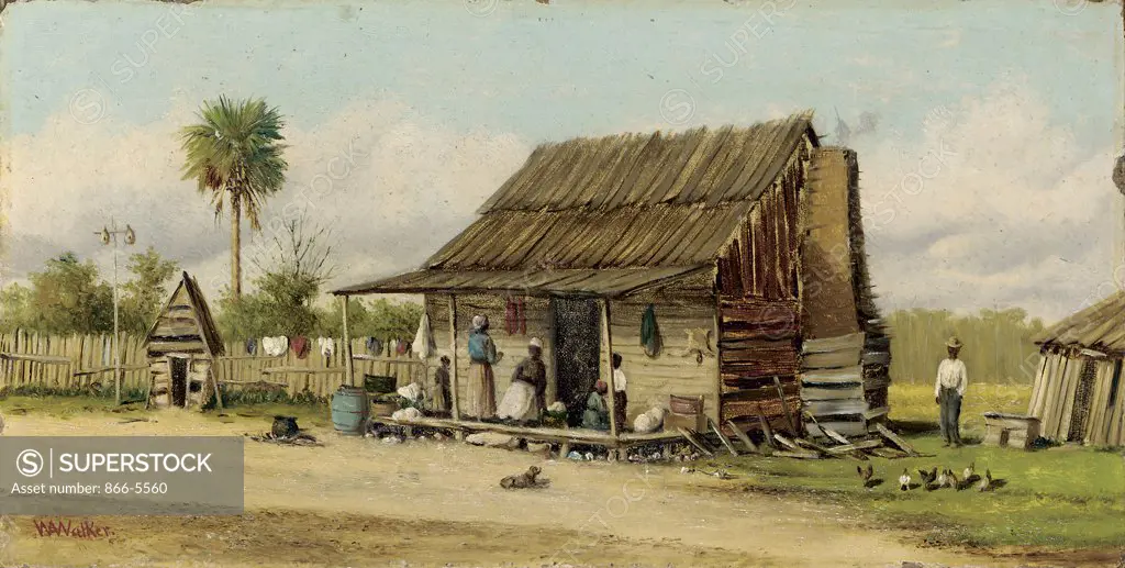 Cabin Scene William Aiken Walker (1838-1921 American) Oil on board