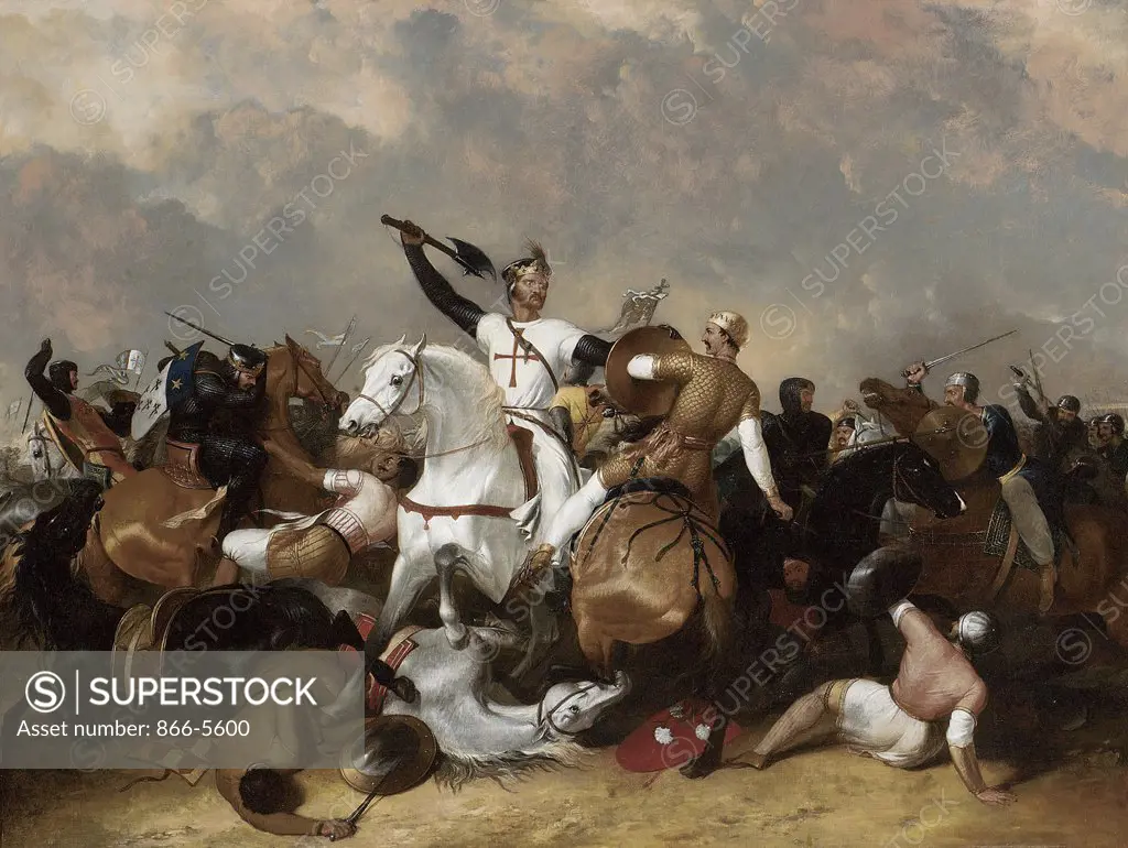 Richard I at the Battle of Ascalon Abraham Cooper (1787-1868 British) Oil on canvas