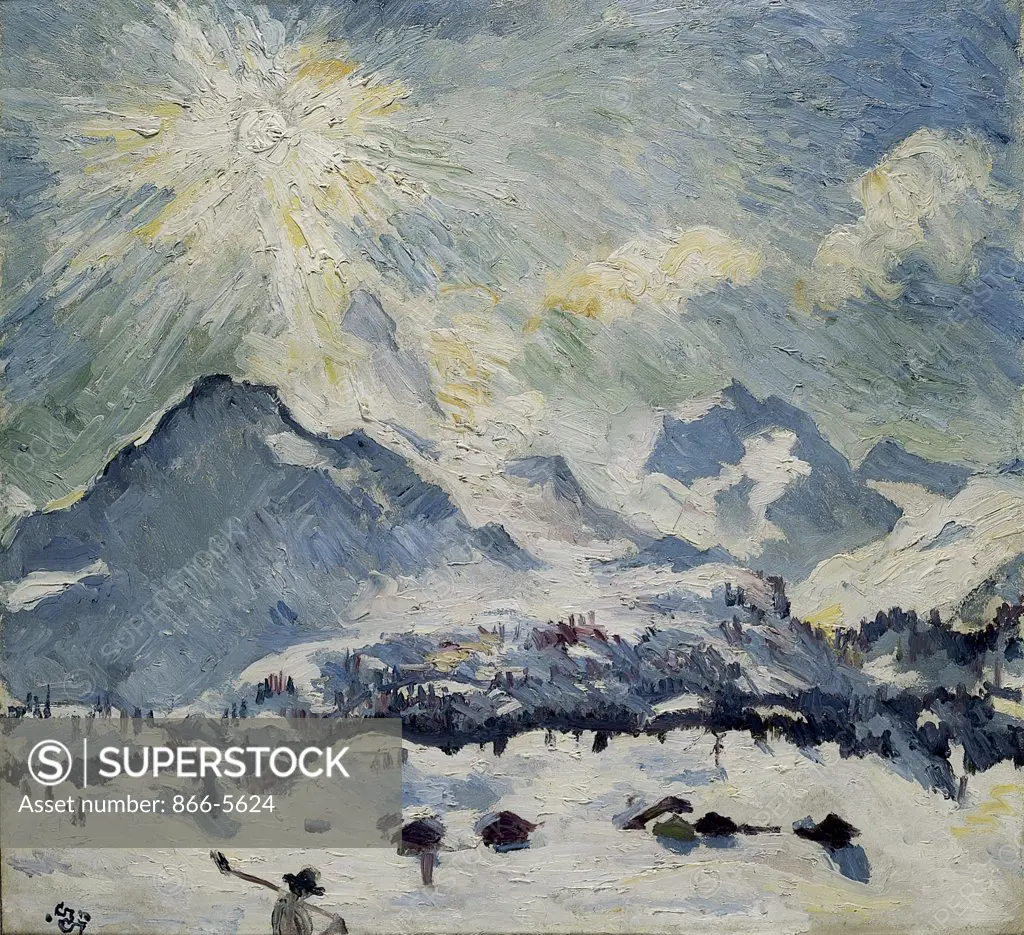 Sole D'Inverno, 1924 Giovanni Giacometti (1868-1933 Swiss) Oil on cardboard