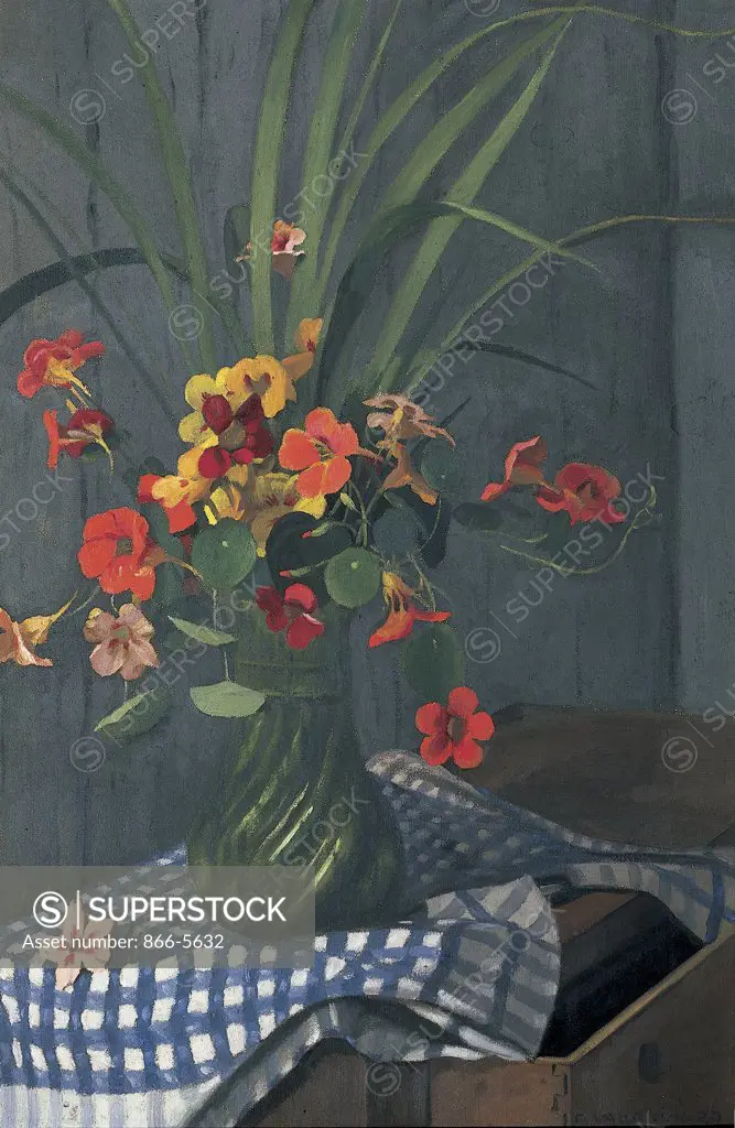 Bouquet de Capucines, 1920 Félix Edouard Vallotton (1865-1925 Swiss) Oil on canvas