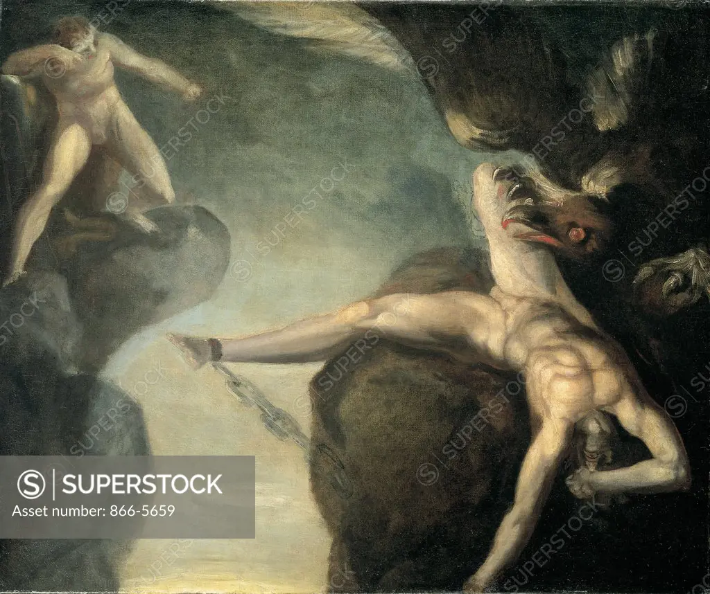 Prometheus Wird von Hercules Gerettet, 1781 85 Henry Fuseli (1741-1825 Swiss) Oil on canvas
