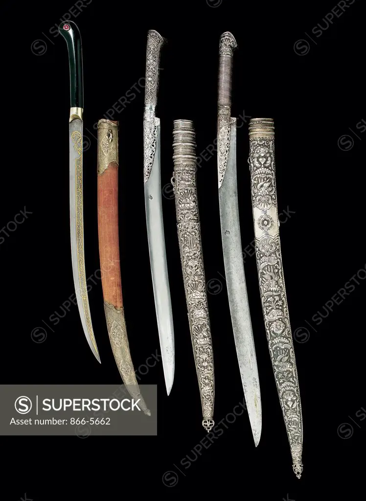 A Group Of Small Ottoman Swords, Turkey, Early 19th Century Islamic Art Antique