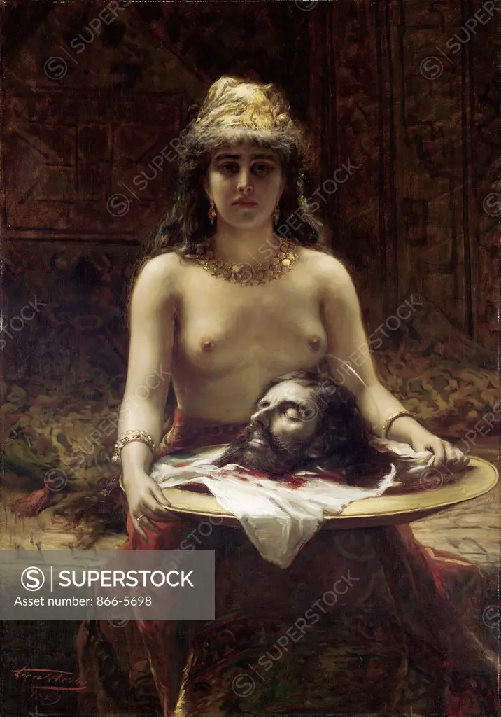 Salome Leon Herbo (1850-1907 Belgian) Oil on canvas