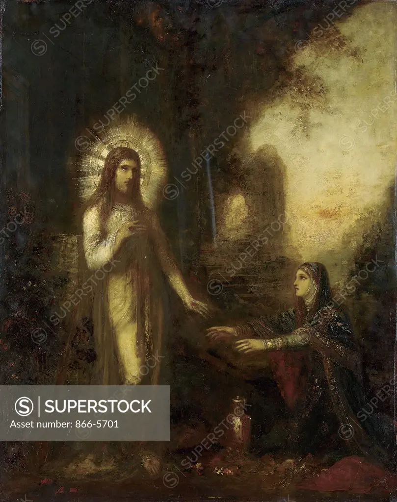 Christ and Mary Magdalene (Noli Me Tangere) Gustave Moreau (1826-1898 French) Oil on panel