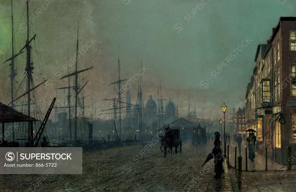 Humber Dockside, Hull John Atkinson Grimshaw (1836-1893 British) Oil on canvas