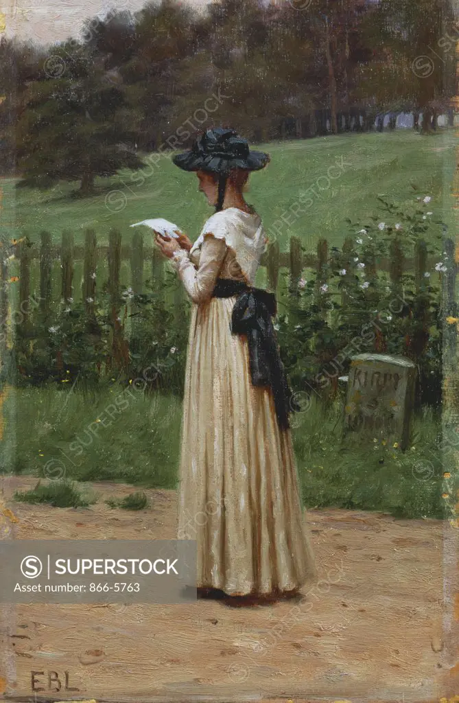 The Love Letter, Edmund Blair Leighton (1853-1922), Oil On Panel, 19th Century