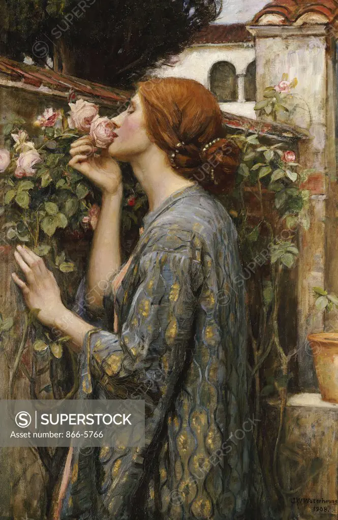 The Soul Of The Rose, John William Waterhouse R,A, (1849-1917),  Oil On Canvas, 1908