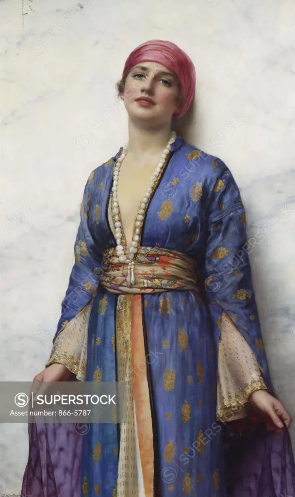 Yasemeen From The Arabian Nights, William Clarke Wontner (Op,1879-1912), Oil On Canvas, 19th Century