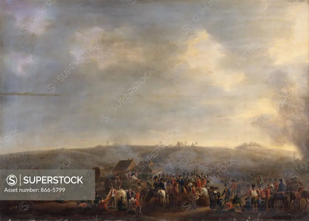 The Battle Of Waterloo; The Rout Of The French. Pierre Jean Hellemans (1787-1845). Oil On Panel, 1816.