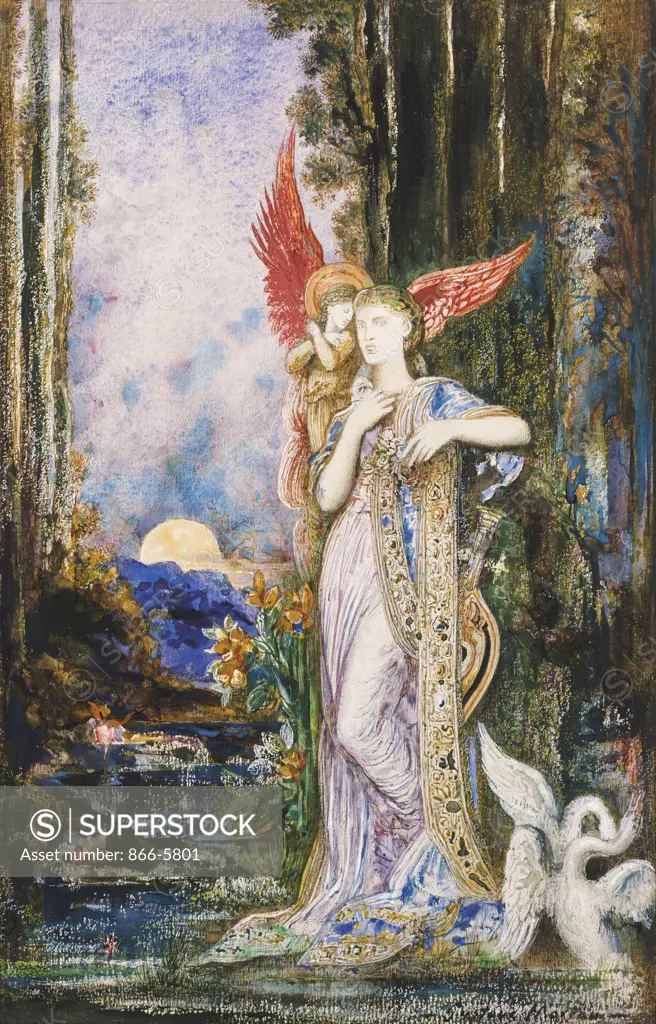 Inspiration. L'Inspiration. Gustave Moreau (1826-1898). Watercolour On Paper.