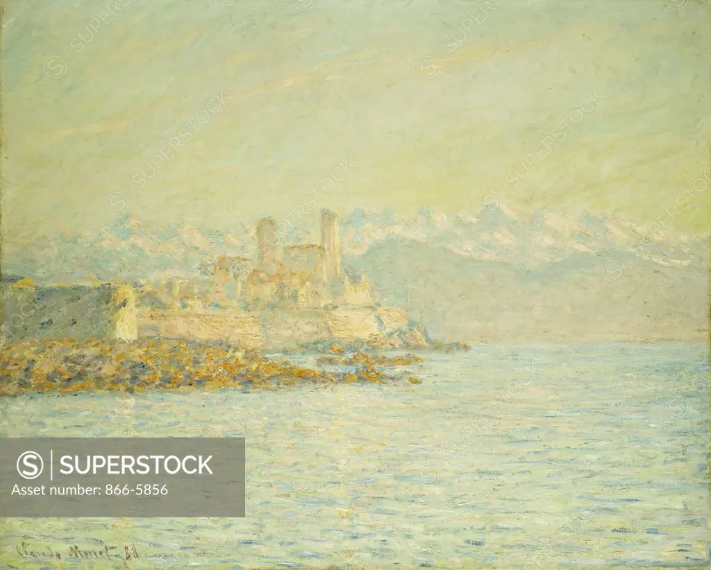 The Old Fort At Antibes.  Claude Monet (1840-1926).  Oil On Canvas.