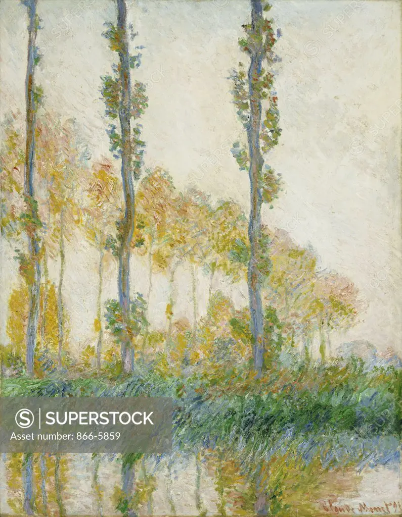 The Three Trees, Autumn. Les Trois Arbes, Automne. Claude Monet (1840-1926). Oil On Canvas, 1891. Catalogue No 1637c.