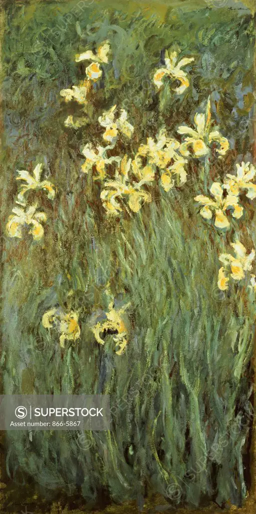 Yellow Irises. Les Iris Jaunes.  Claude Monet (1840-1926). Oil On Canvas.
