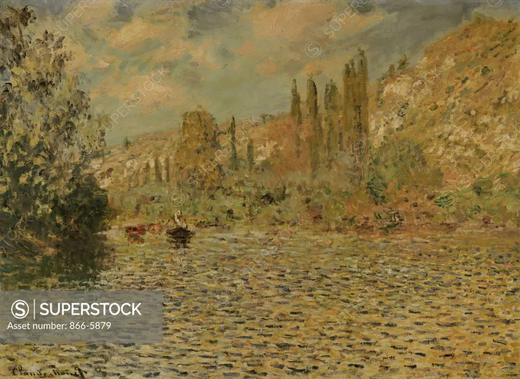 The Seine At Vetheuil. La Seine A Vetheuil.  Claude Monet (1840-1926).  Oil On Canvas.