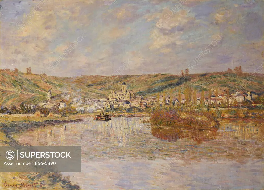 End Of The Afternoon, Vetheuil.  Fin D'Apres Midi, Vetheuil.  Claude Monet (1840-1926).   Oil On Canvas.