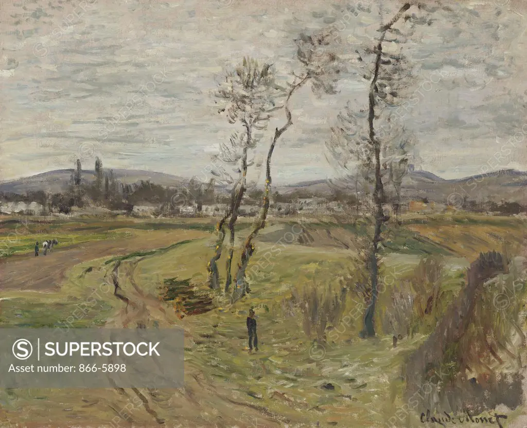 Gennevilliers Plain. La Plaine De Gennevilliers. Claude Monet (1840-1926). Oil On Canvas, 1877