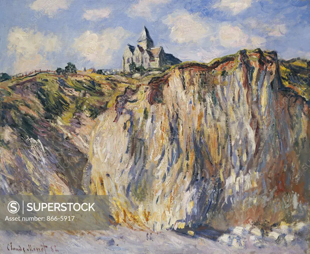 Church Of Varengeville, In The Morning.  Eglise De Varengeville, Effet Du Matin. Claude Monet (1840-1926).  Oil On Canvas, 1882.