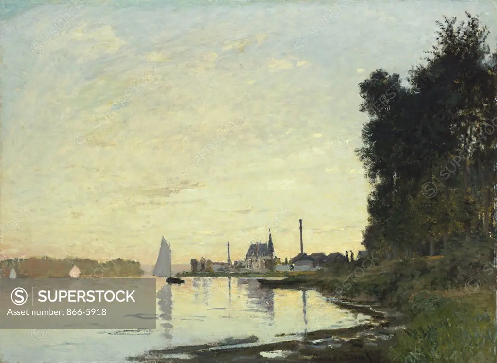 Argenteuil, Late Afternoon. Argenteuil, Fin D'Apres-Midi. Claude Monet (1840-1926). Oil On Canvas, 1872.
