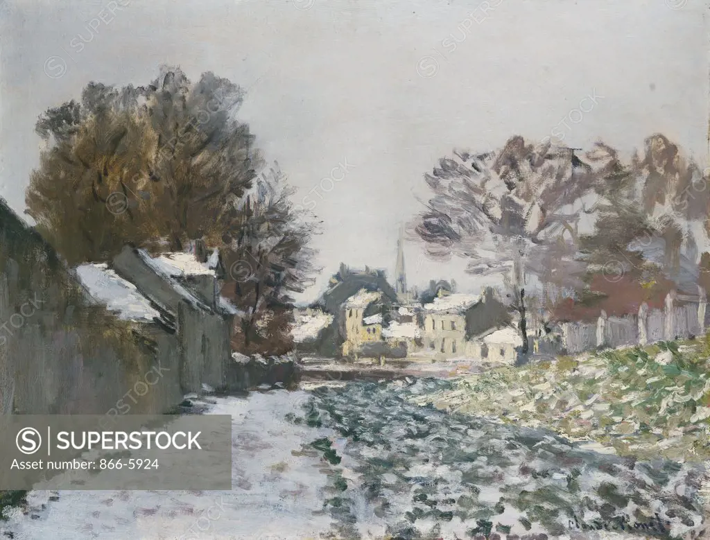 Snow At Argenteuil. Neige A Argenteuil. Claude Monet (1840-1926). Oil On Canvas, Circa, 1874.
