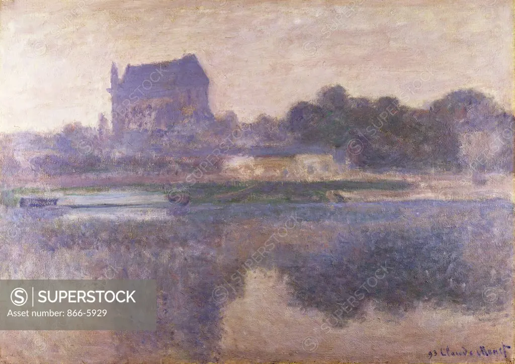 Vernon Church In A Fog. Eglise De Vernon, Brouillard. Claude Monet (1840-1926). Oil On Canvas, 1893.