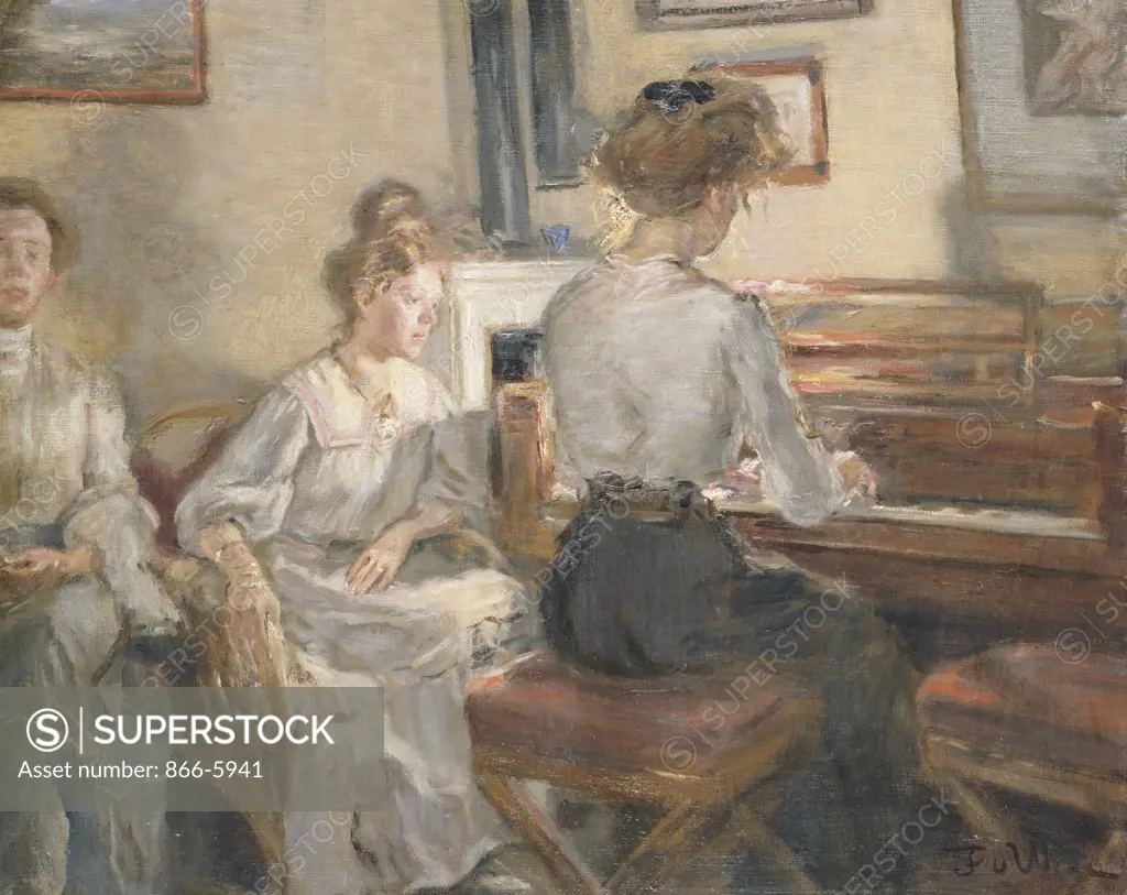 Evening Music. Fritz Karl Hermann Von Uhde (1848-1911).  Oil On Canvas, 1907.