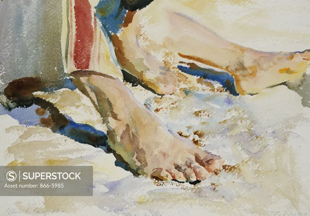 Feet Of An Arab, Tiberias. John Singer Sargent (1856-1925).  Watercolor On Paper.