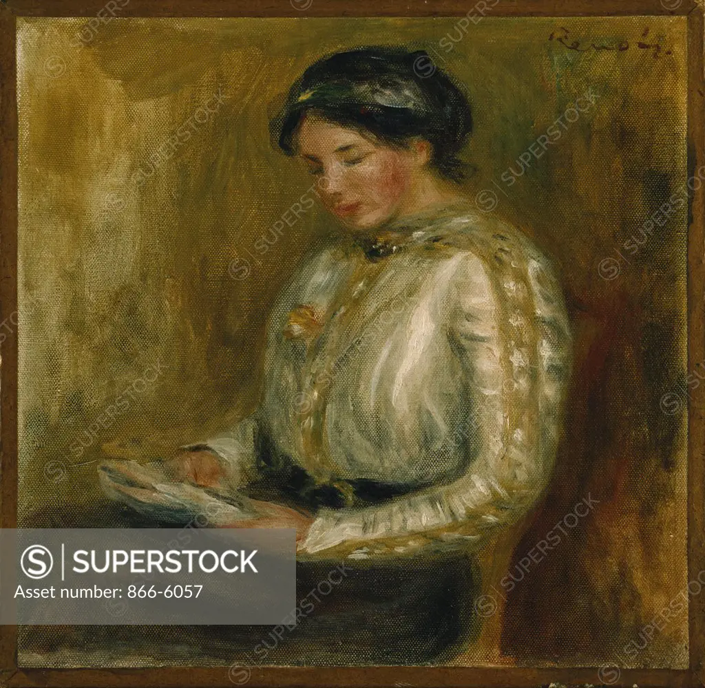 Woman Reading. Femme Lisant.   Pierre Auguste Renoir (1841-1919). Oil On Canvas.